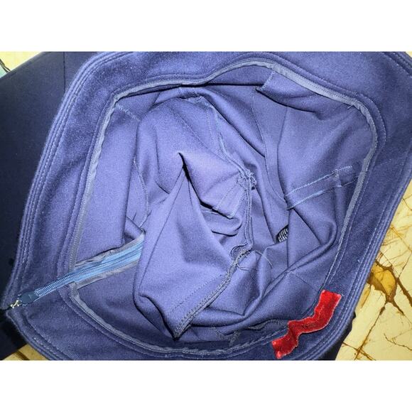 Caroline Herrera Royal Blue Pants Silver Buttons , Sz 31x26, 15” Rise - Picture 4 of 8